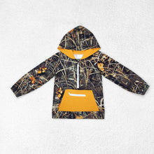 Load image into Gallery viewer, Baby Boys Brother Sibling Bottomland Camo Hooded Zip Pocket Fall Pullovers Tops

