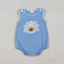 Load image into Gallery viewer, Sibling Baby Boys Girls Embroidery Ghost Pumpkins Pants Halloween Clothes Sets Rompers
