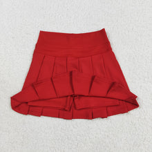 Load image into Gallery viewer, Baby Girls Red Yoga Skorts Bottom Pleated Skirts
