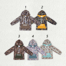 Load image into Gallery viewer, Baby Boys Brother Sibling Bottomland Camo Hooded Zip Pocket Fall Pullovers Tops
