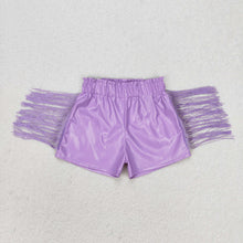 Load image into Gallery viewer, Baby Girls Tassels Fashion Sibling Sister Pleather Shorts
