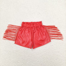 Load image into Gallery viewer, Baby Girls Tassels Fashion Sibling Sister Pleather Shorts
