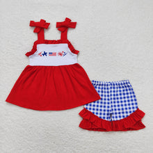 Load image into Gallery viewer, Baby Girls 4th Of July Flag Sibling Boys Rompers Shorts Clothes Sets
