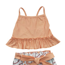 Load image into Gallery viewer, Baby Girls Baseball Stripe Top Belt Shorts Clothes Sets
