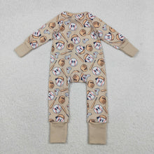 Load image into Gallery viewer, Baby Boys Smile Baseballs Team Two Way Zip Convertible Rompers
