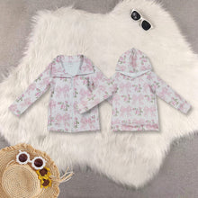 Load image into Gallery viewer, Sibling Baby Girls Long Sleeves Pink Floral Bows Hoodies Pullovers Tops
