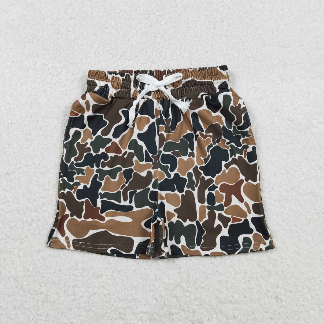 Baby Boys Southern Dark Brown Camo Pockets Shorts Bottom