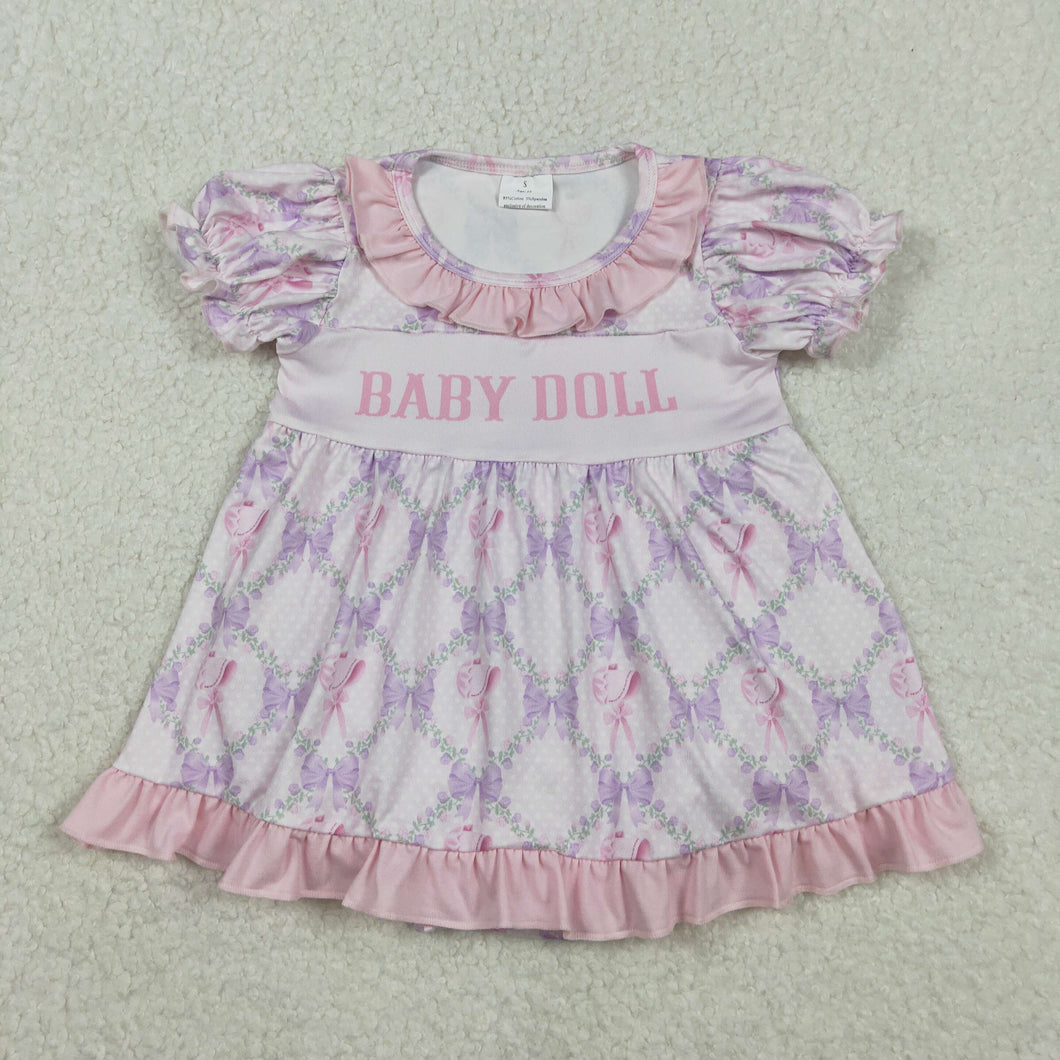Baby Girls Baby Doll Bows Flowers Checked Tunic Ruffle Bummier Rompers