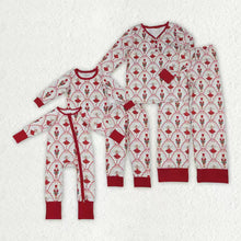 Load image into Gallery viewer, Sibling Baby Girls Bows Soldiers Dancers Checked Pant Christmas Pajamas Sets Zipper Rompers
