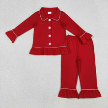 Load image into Gallery viewer, Sibling Baby Boys Girls Red Color Cotton Christmas Pajamas Pants Clothes Sets
