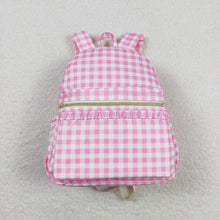 Load image into Gallery viewer, Sibling Pink Checkered Print Gym Lunch Boxes Bags
