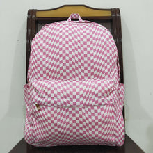 Load image into Gallery viewer, Baby Kids Girls Pink Checkered Backpack Zip Back Bags
