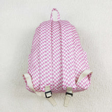 Load image into Gallery viewer, Baby Kids Girls Pink Checkered Backpack Zip Back Bags
