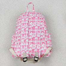 Load image into Gallery viewer, Two Colors Sibling Baby Girls Pink Blue Bows Backpacks Bags
