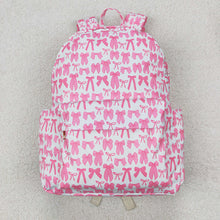 Load image into Gallery viewer, Two Colors Sibling Baby Girls Pink Blue Bows Backpacks Bags
