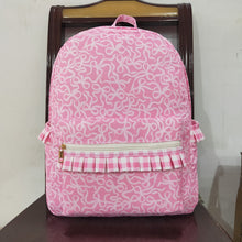 Load image into Gallery viewer, Baby Girls Pink Bows Plaid Ruffle School Bags
