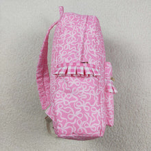 Load image into Gallery viewer, Baby Girls Pink Bows Plaid Ruffle School Bags

