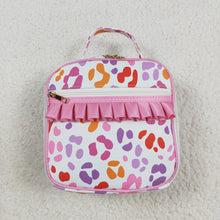 Load image into Gallery viewer, Baby Girls Pink Leopard Ruffle School Bags Lunch Boxes
