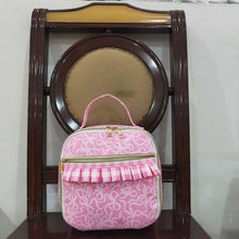 Load image into Gallery viewer, Baby Girls Pink Bows Plaid Ruffle School Bags Lunch Boxes
