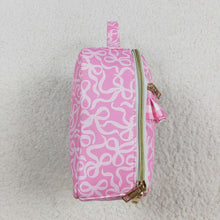 Load image into Gallery viewer, Baby Girls Pink Bows Plaid Ruffle School Bags Lunch Boxes
