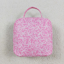Load image into Gallery viewer, Baby Girls Pink Bows Plaid Ruffle School Bags Lunch Boxes
