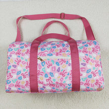 Load image into Gallery viewer, Pink Leopard Bows Gym Duffels Weekend Bags
