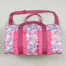 Load image into Gallery viewer, Pink Leopard Bows Gym Duffels Weekend Bags
