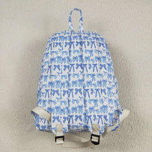 Load image into Gallery viewer, Two Colors Sibling Baby Girls Pink Blue Bows Backpacks Bags

