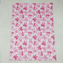 Load image into Gallery viewer, Baby Kids Girls Pink Bows Plaid Blankets

