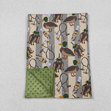 Load image into Gallery viewer, Baby Kids Green Ducks Calls Southern Hunting Minky Blankets
