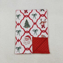 Load image into Gallery viewer, Sibling Baby Kids Trees Bows Checked Christmas Pajamas Sets Zipper Footie Rompers Blankets
