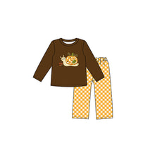 Load image into Gallery viewer, Baby boys snail pumpkin pajamas pants clothes sets
