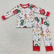 Load image into Gallery viewer, Sibling Boys Baby Girls Farm Pajamas Clothes Sets
