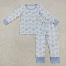 Load image into Gallery viewer, Sibling Boys Baby Girls Bamboo Pumpkins Top Pants Pajamas Outfits
