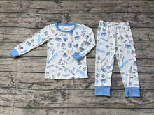 Load image into Gallery viewer, Baby Boys Birthday Blue Shirt Pants Pajamas Clothes Sets
