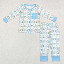 Load image into Gallery viewer, Baby Boys Christmas Gingerbread Top Pants Pajamas Outfits Clothes Sets
