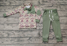 Load image into Gallery viewer, Baby Boys Fall Green Camo Pullovers Tops Shirt Pants Clothes Sets
