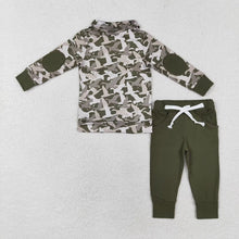 Load image into Gallery viewer, Baby Boys Fall Green Ducks Camo Pullovers Tops Shirt Pants Clothes Sets
