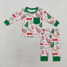 Load image into Gallery viewer, Baby Boys Christmas Season Tree Pocket Shirt Pants Pajamas Clothes Sets
