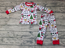 Load image into Gallery viewer, Baby Boys Christmas Cows Top Pants Pajamas Outfits Sets
