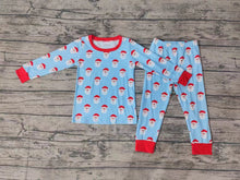 Load image into Gallery viewer, Baby Boys Christmas Blue Red Santa Shirt Top Pants Pajamas Clothes Sets
