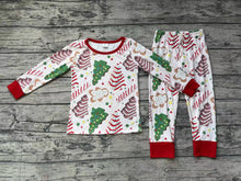 Load image into Gallery viewer, Baby Boys Christmas Tree Cake Shirt Pants Bamboo Pajamas Clothes Sets

