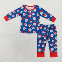 Load image into Gallery viewer, Baby Boys Christmas Santa Tops Pants Bamboo Pajamas Clothes Sets
