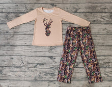 Load image into Gallery viewer, Baby Boys Fall Camo Deer Top Pants Clothes Sets
