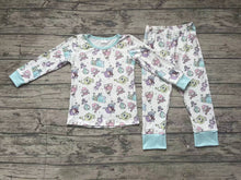 Load image into Gallery viewer, Baby Boys Monster Blue Top Pants Bamboo Pajamas Clothes Sets

