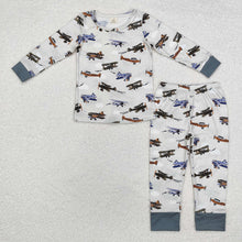 Load image into Gallery viewer, Baby Boys Green Plane Bamboo Pajamas Clothes Sets
