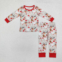 Load image into Gallery viewer, Sibling Girls Baby Boys Christmas Santa Deer Shirt Pants Pajamas
