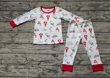 Load image into Gallery viewer, Baby Boys Christmas Crawfish Crocodile Bamboo Pajamas Clothes Sets
