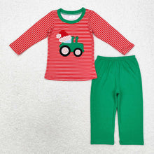 Load image into Gallery viewer, Baby Boys Christmas Tractor Construction Sibling Rompers Clothes Sets
