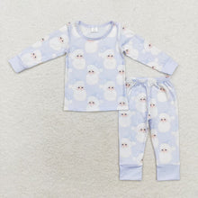 Load image into Gallery viewer, Baby Boys Christmas Blue Santa Bamboo Pajamas Clothes Sets
